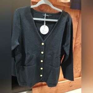 Women's Black Cardigan Sweater